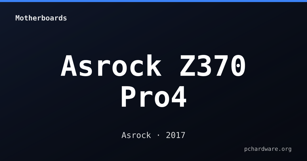 Asrock Z370 Pro4 card
