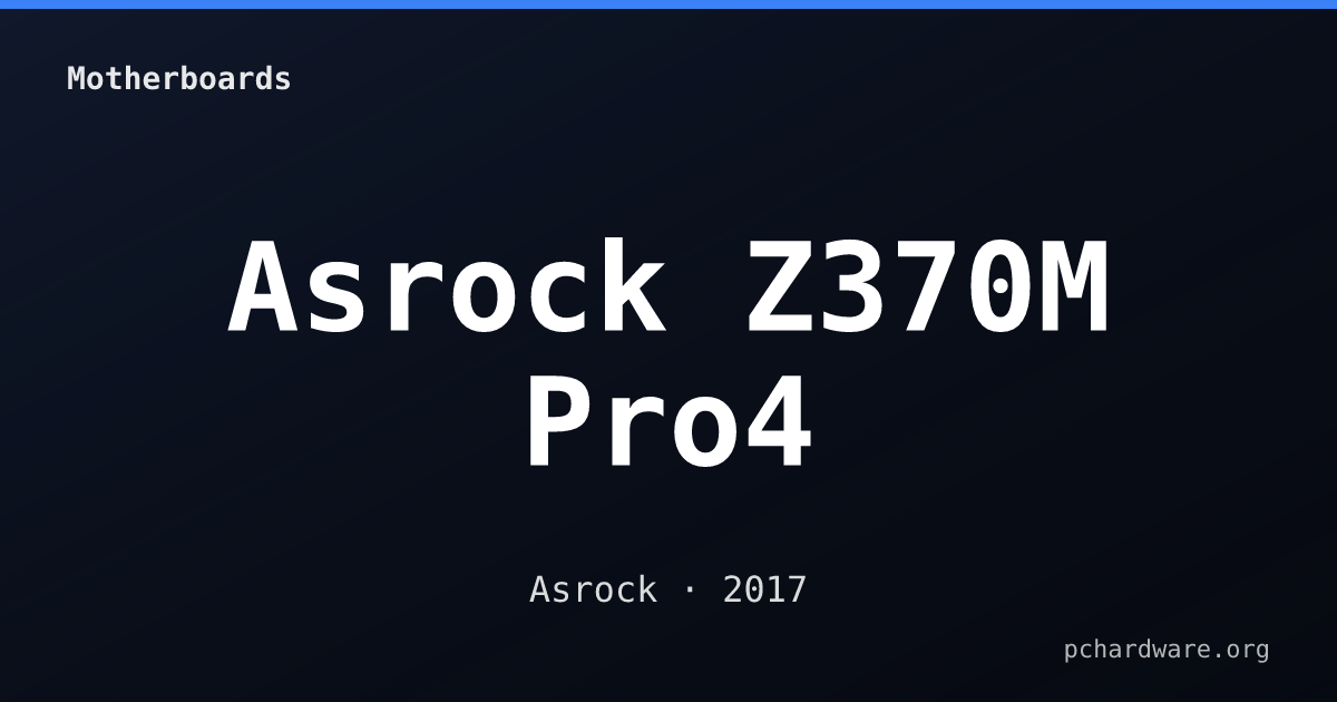 Asrock Z370M Pro4 card