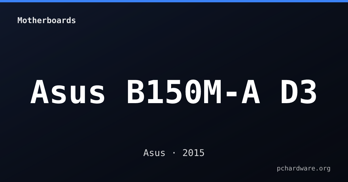 Asus B150M-A D3 card