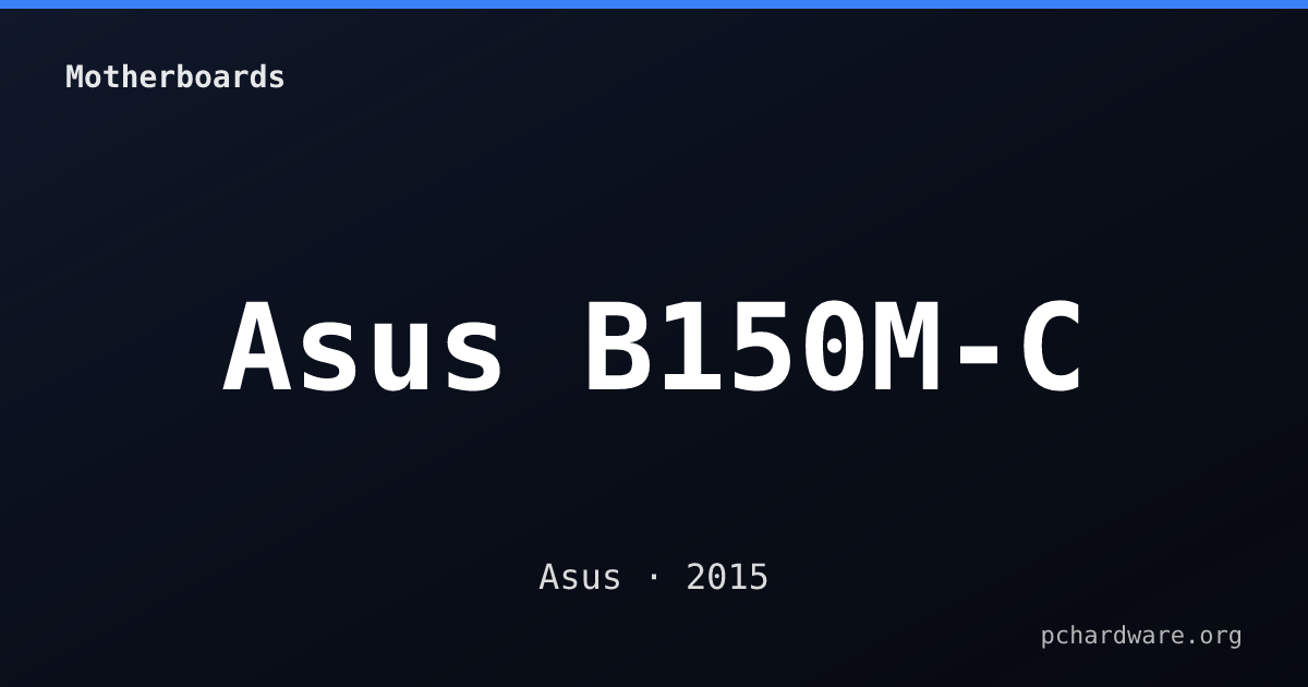 Asus B150M-C card