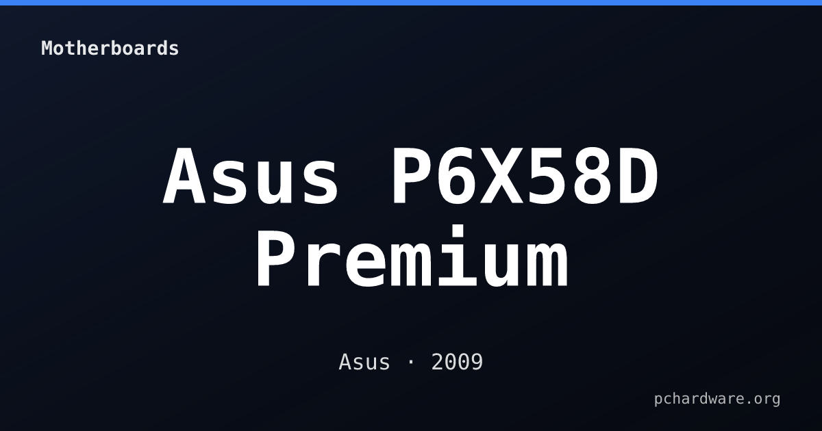 Asus P6X58D Premium card