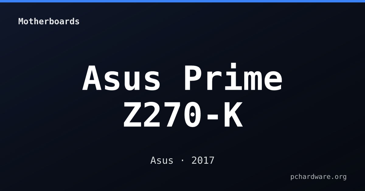 Asus Prime Z270-K card