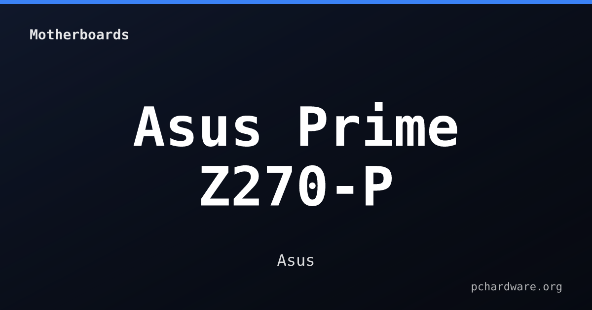 Asus Prime Z270-P card