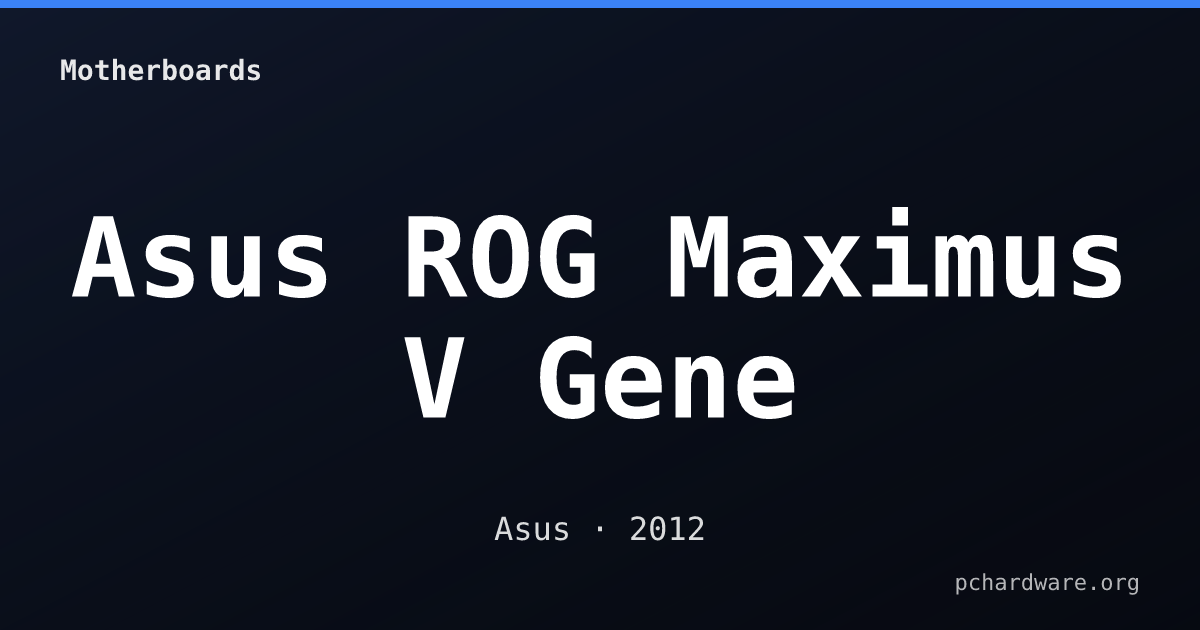 Asus ROG Maximus V Gene card