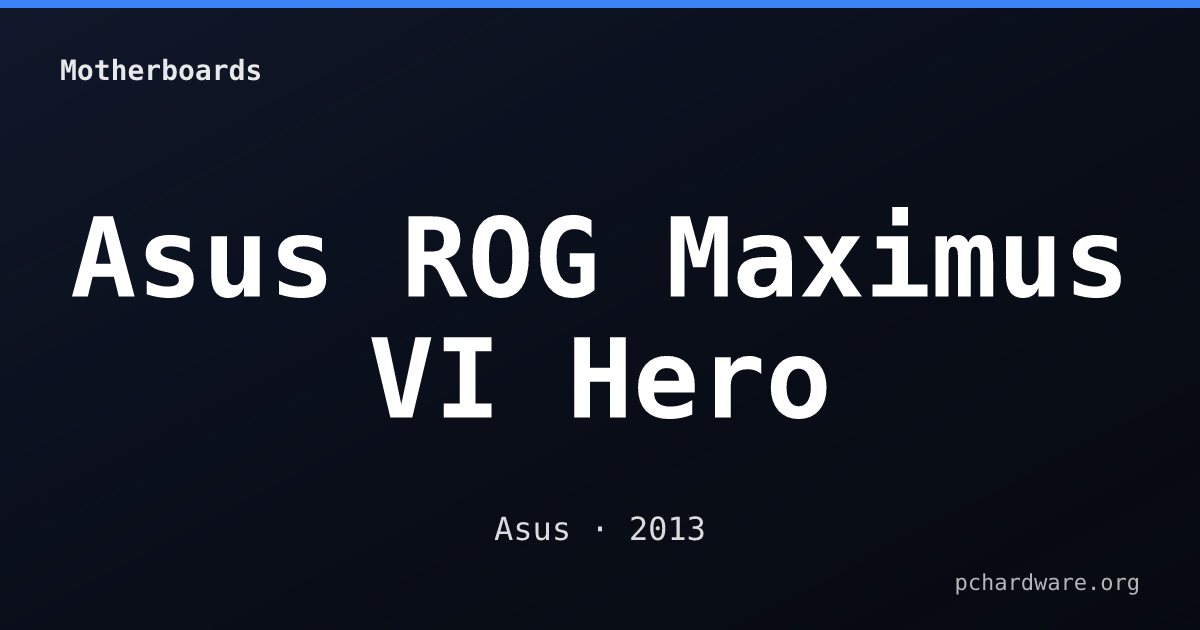 Asus ROG Maximus VI Hero card