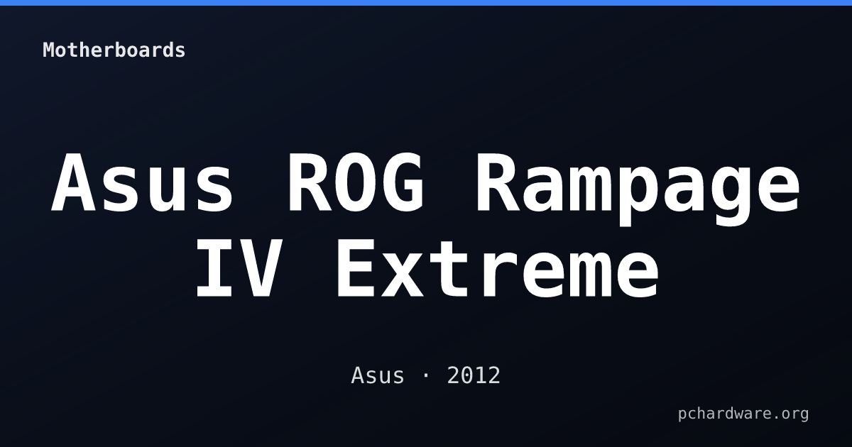Asus ROG Rampage IV Extreme card