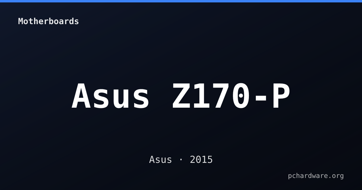 Asus Z170-P card