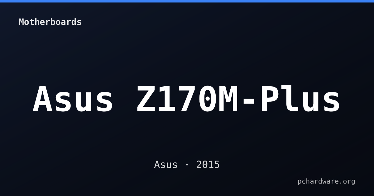 Asus Z170M-Plus card