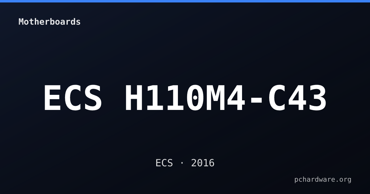 ECS H110M4-C43 card