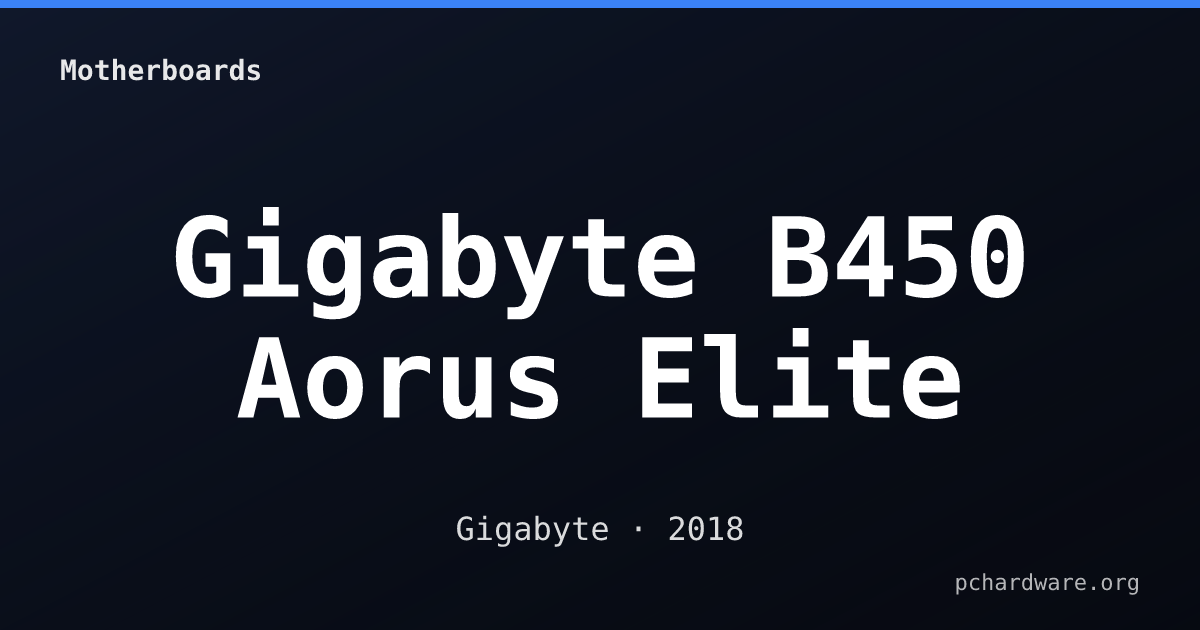 Gigabyte B450 Aorus Elite card