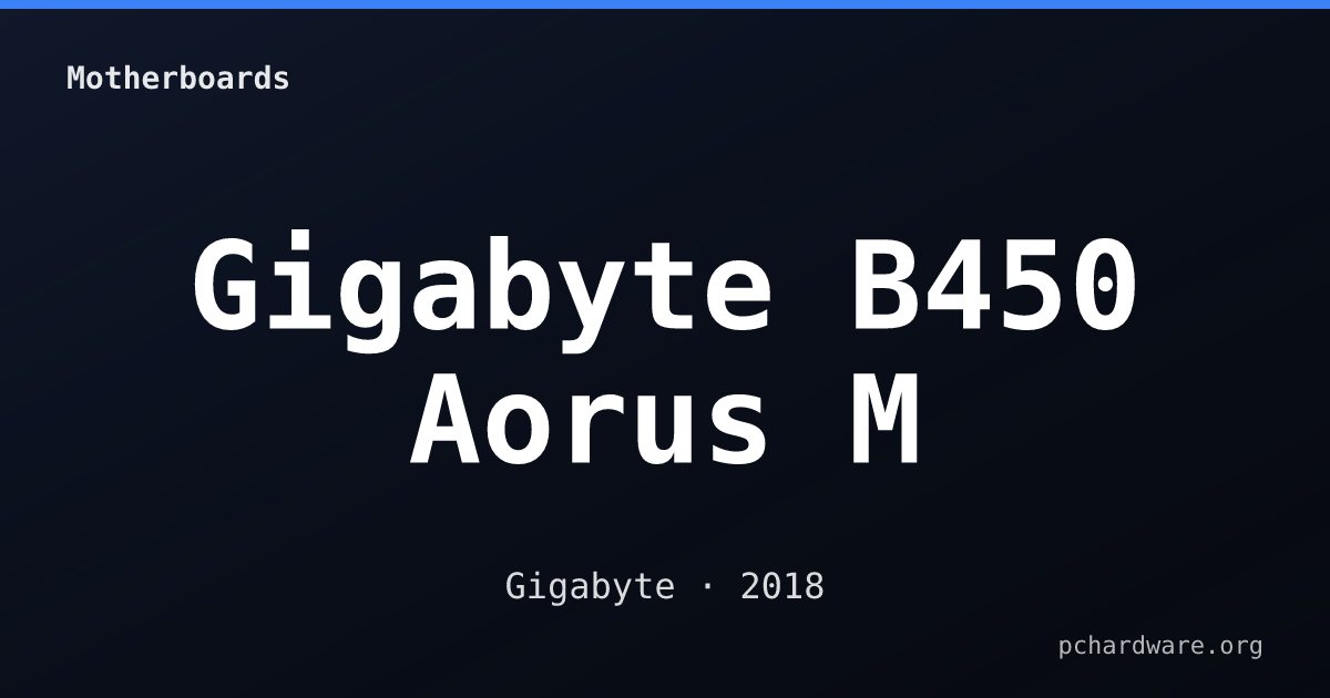 Gigabyte B450 Aorus M card