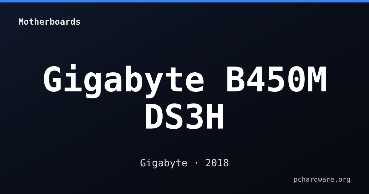 Gigabyte B450M DS3H card