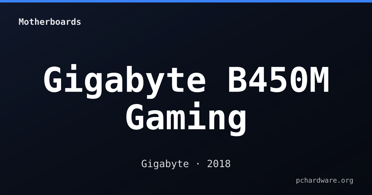 Gigabyte B450M Gaming card