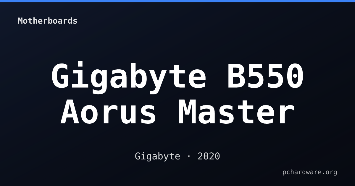 Gigabyte B550 Aorus Master card
