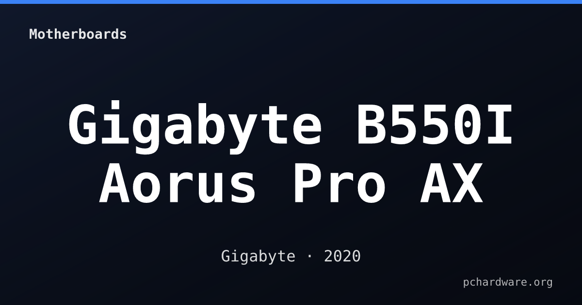 Gigabyte B550I Aorus Pro AX card