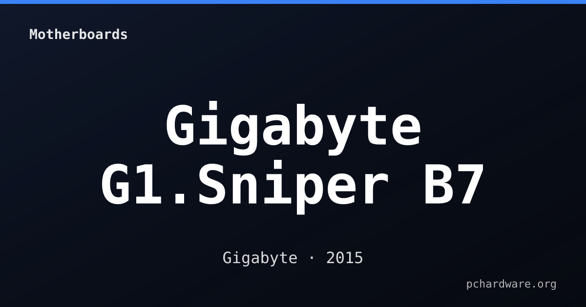 Gigabyte G1.Sniper B7 card