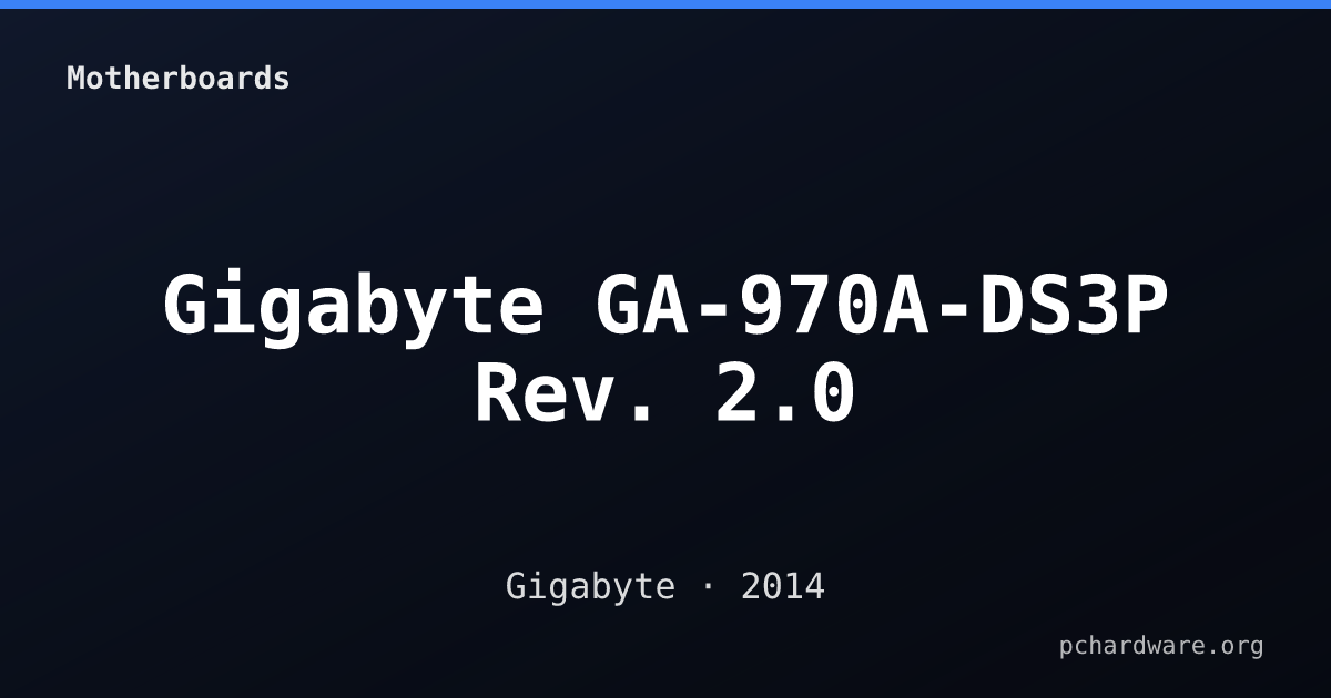Gigabyte GA-970A-DS3P Rev. 2.0 card