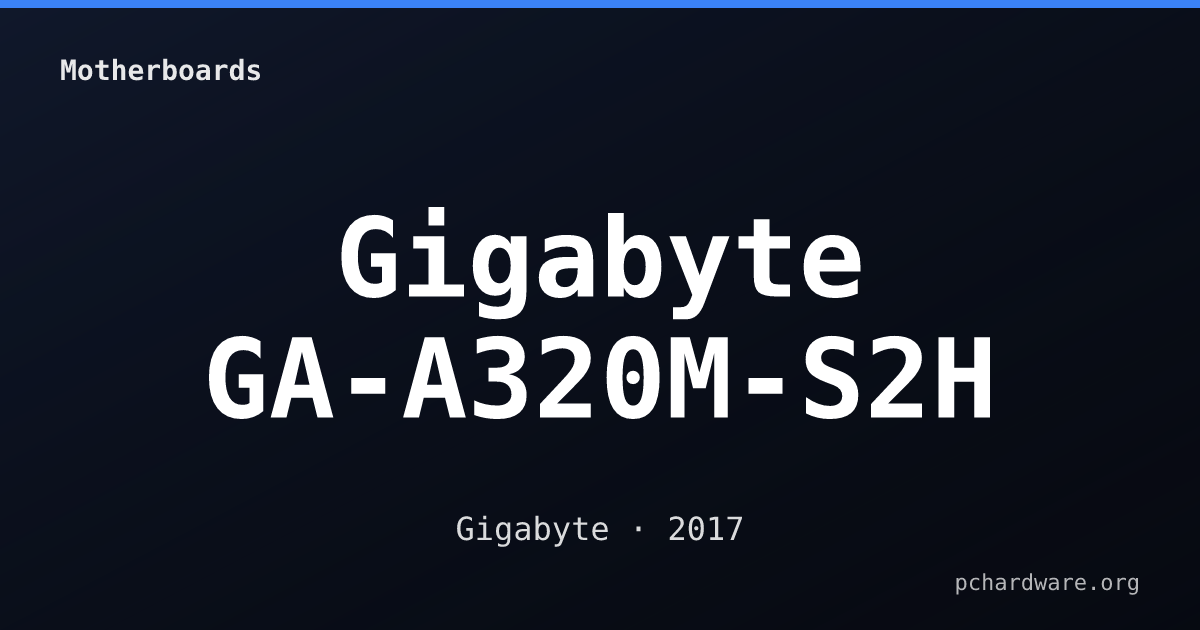Gigabyte GA-A320M-S2H card
