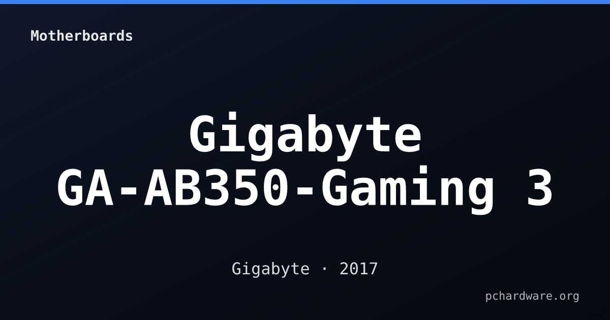 Gigabyte GA-AB350-Gaming 3 card