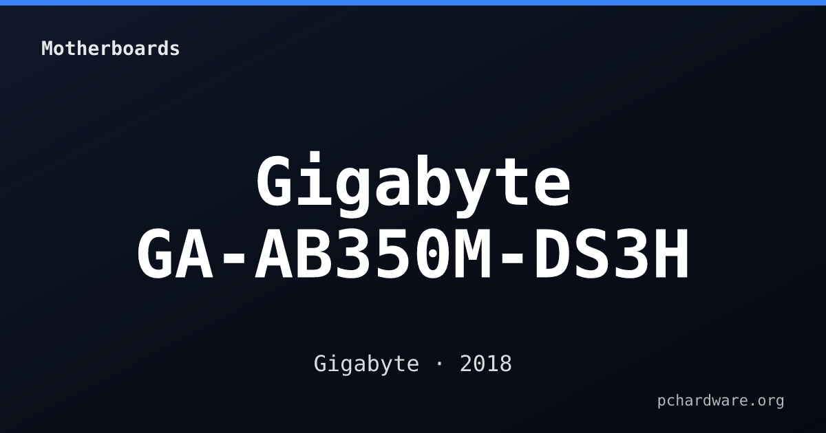 Gigabyte GA-AB350M-DS3H card