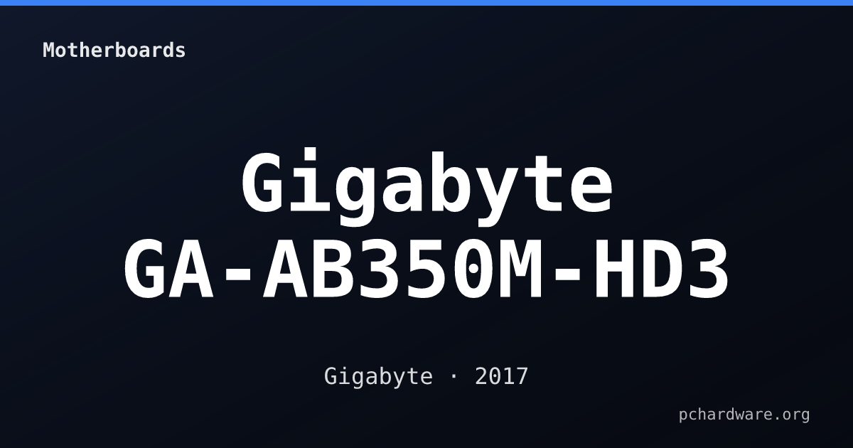 Gigabyte GA-AB350M-HD3 card