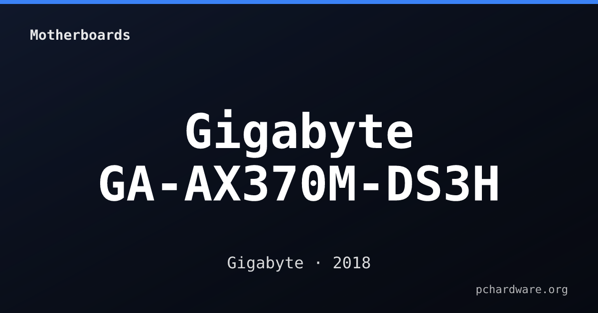 Gigabyte GA-AX370M-DS3H card