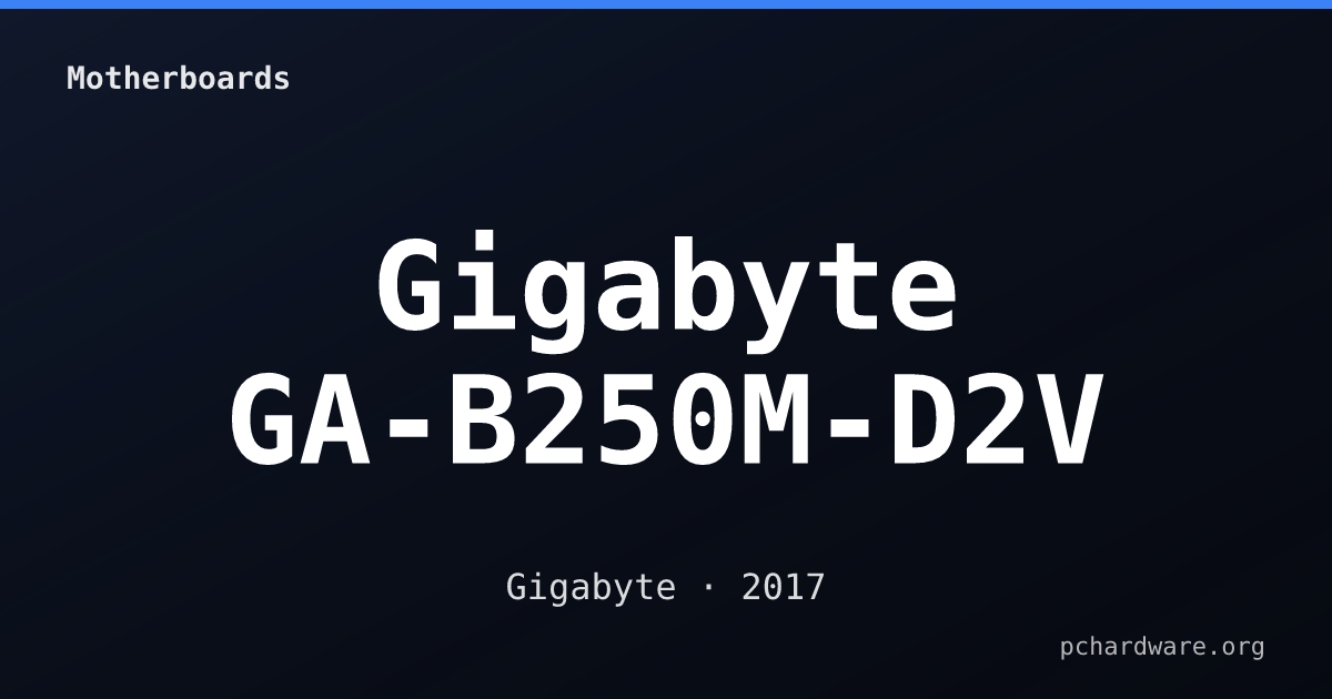 Gigabyte GA-B250M-D2V card