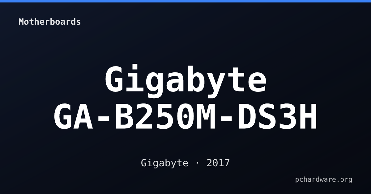 Gigabyte GA-B250M-DS3H card