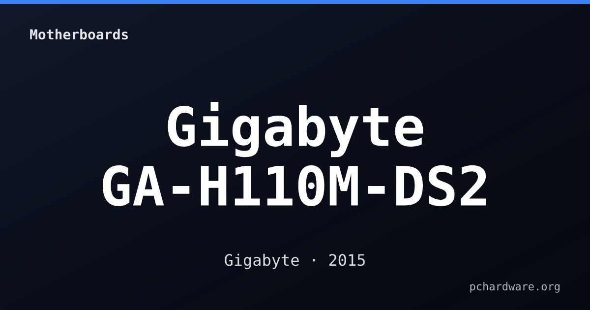 Gigabyte GA-H110M-DS2 card