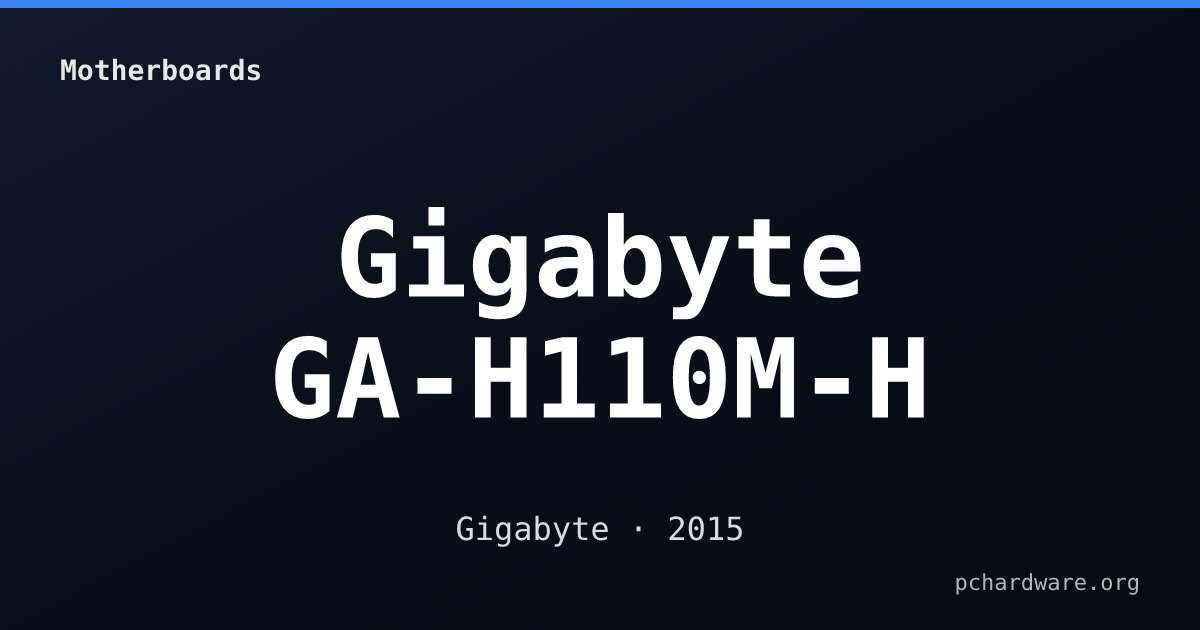 Gigabyte GA-H110M-H card
