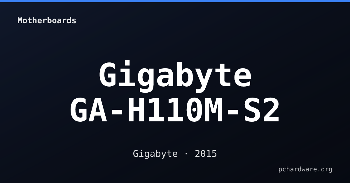 Gigabyte GA-H110M-S2 card