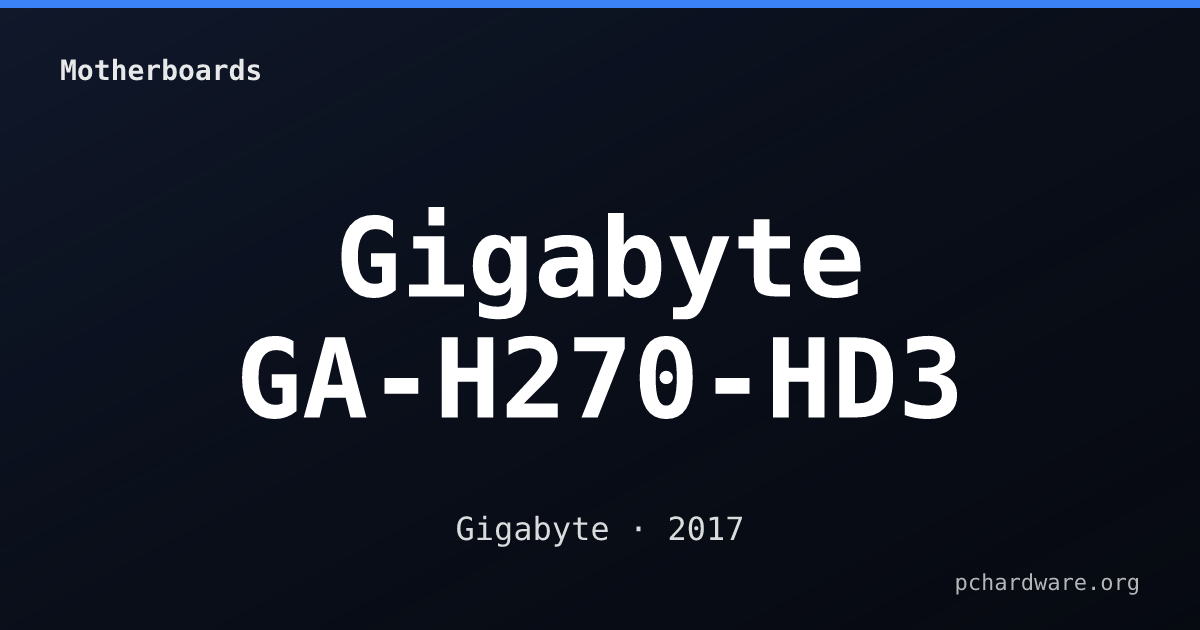 Gigabyte GA-H270-HD3 card