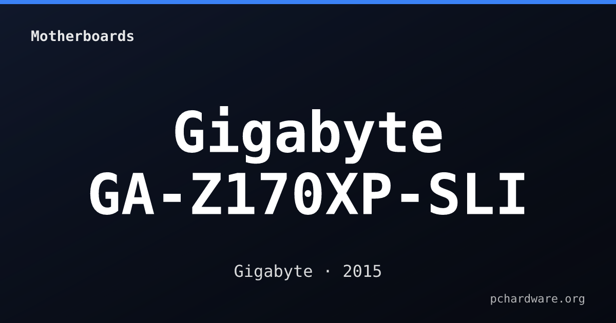 Gigabyte GA-Z170XP-SLI card