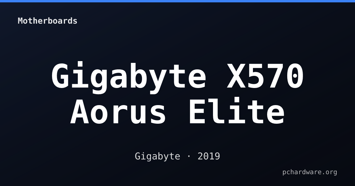 Gigabyte X570 Aorus Elite card
