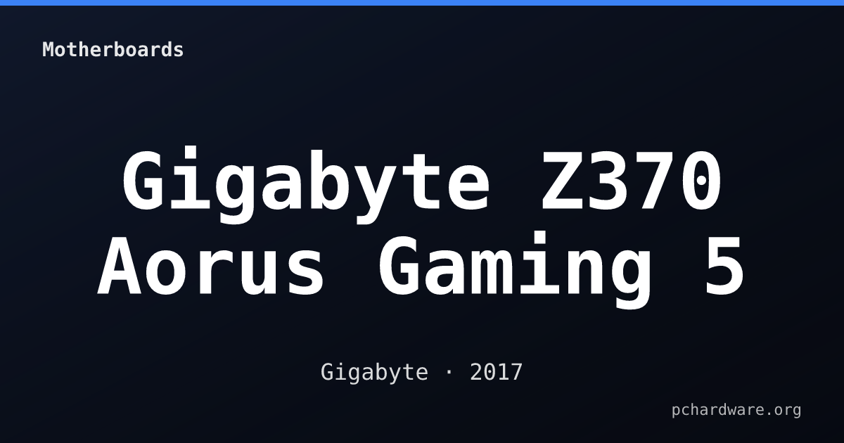 Gigabyte Z370 Aorus Gaming 5 card