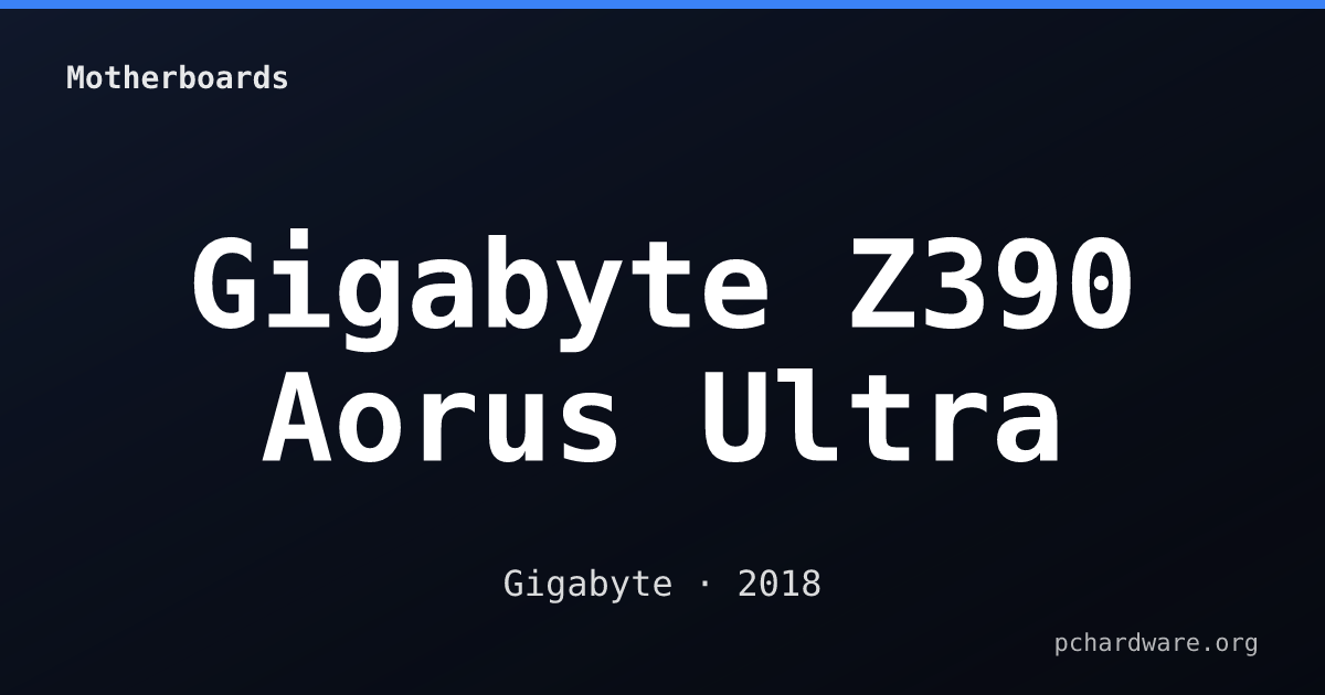 Gigabyte Z390 Aorus Ultra card