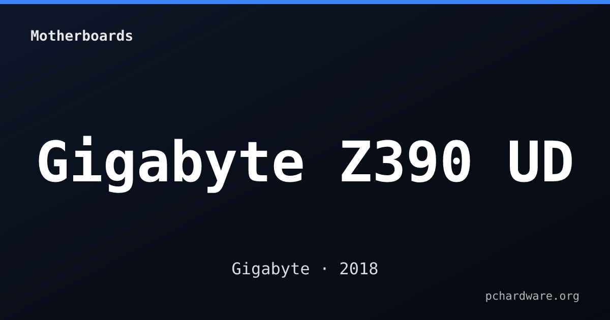 Gigabyte Z390 UD card