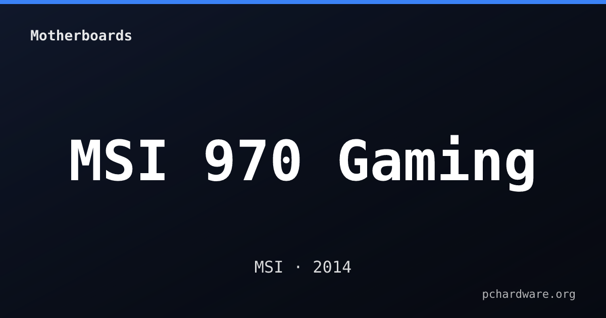 MSI 970 Gaming card