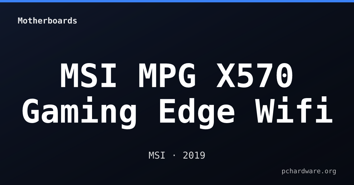MSI MPG X570 Gaming Edge Wifi card