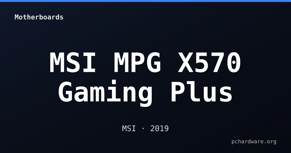 MSI MPG X570 Gaming Plus card