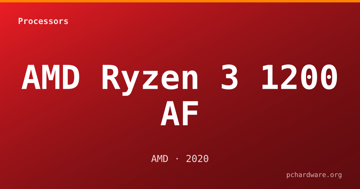 AMD Ryzen 3 1200 AF card