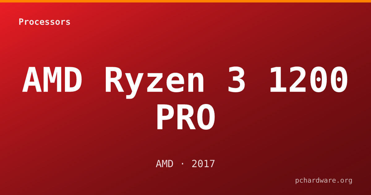 AMD Ryzen 3 1200 PRO card