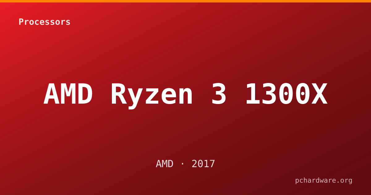AMD Ryzen 3 1300X card