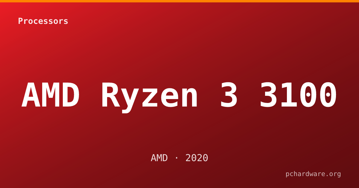 AMD Ryzen 3 3100 card