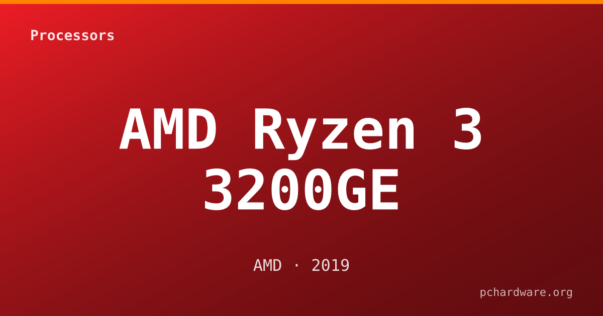 AMD Ryzen 3 3200GE card