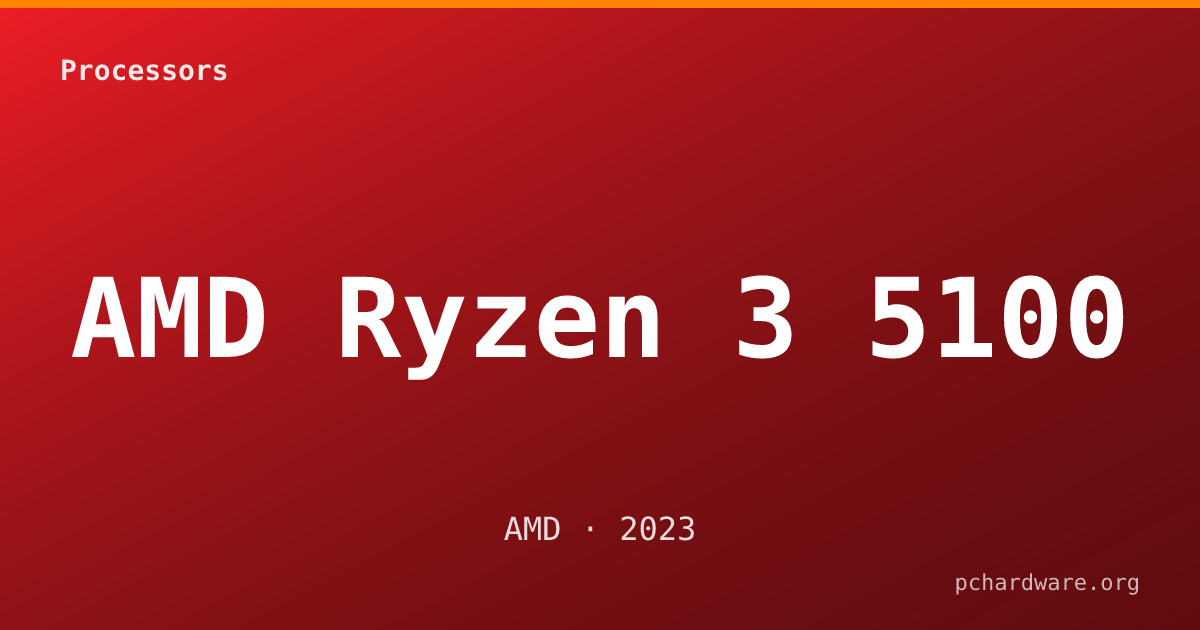 AMD Ryzen 3 5100 card