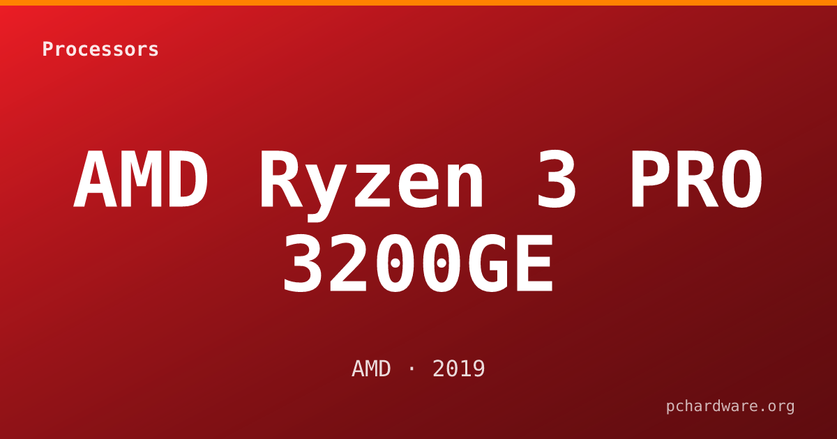 AMD Ryzen 3 PRO 3200GE card