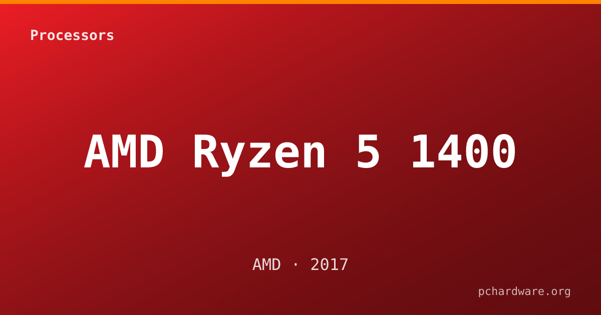 AMD Ryzen 5 1400 card