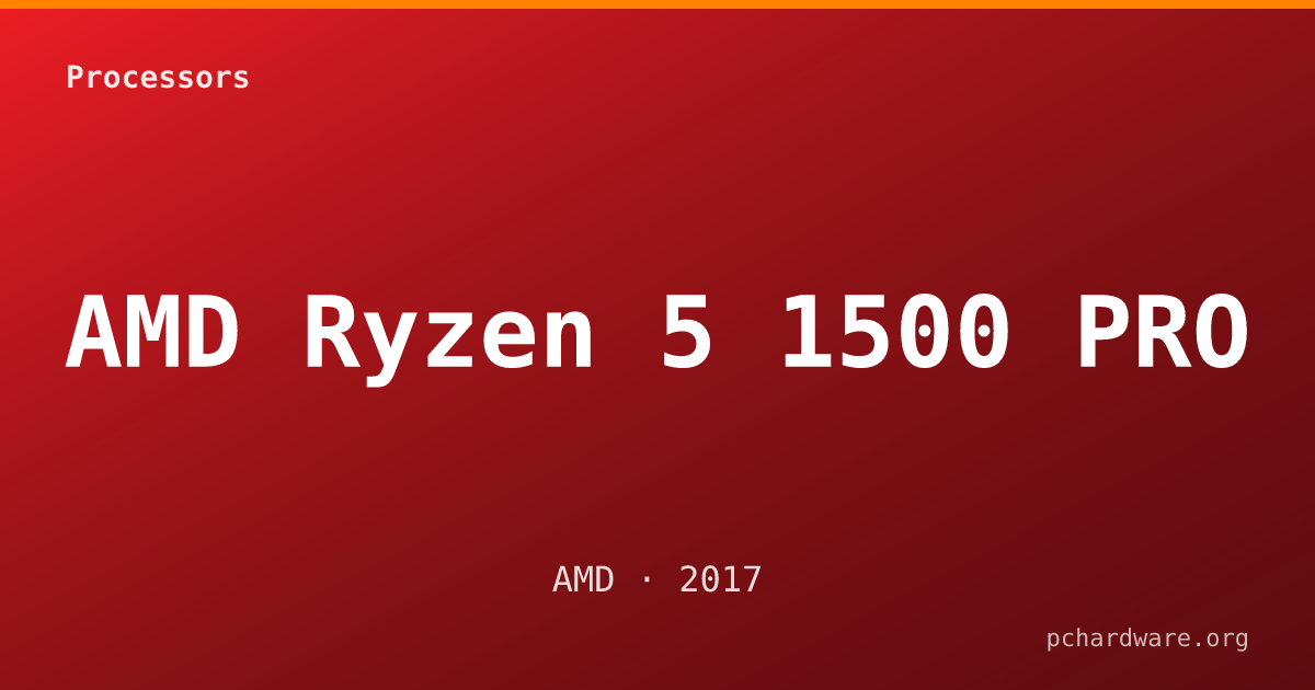 AMD Ryzen 5 1500 PRO card