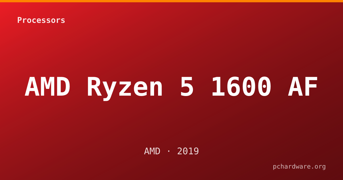 AMD Ryzen 5 1600 AF card